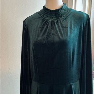 Chic Dark Green Long Sleeve Dress